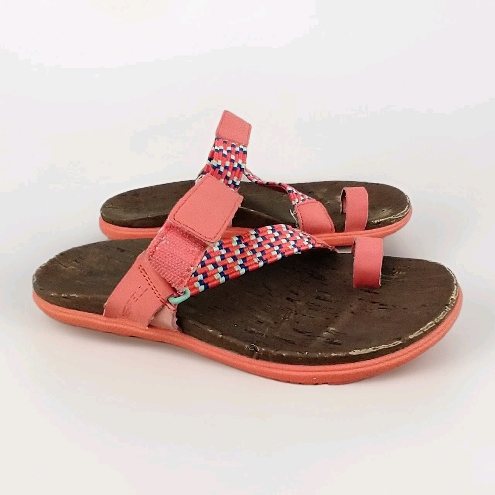 Merrell Terran Ari Lattice Hot Coral Sandals Womens 5 J94156 Toe Loop Woven